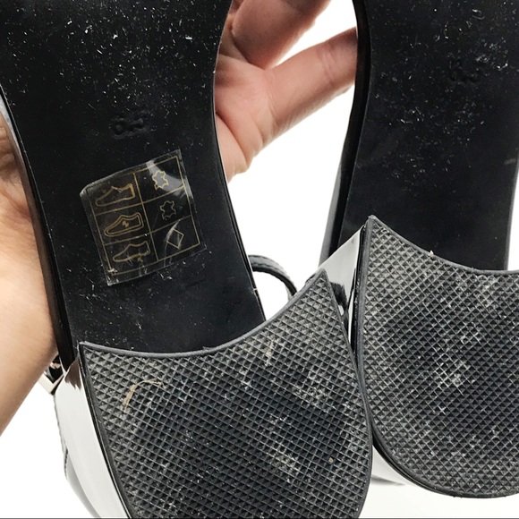 Jeffrey Campbell Patent Leather Block Heels Black - Picture 10 of 10